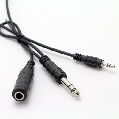 Y Splitter Maschio a Femmina 6.35mm 3.5mm TRS Microfono Stereo Jack Cavo audio