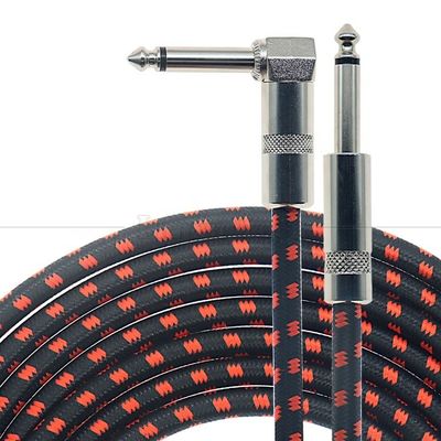 3ft 10ft 3m 5m 1/4 6.35mm Mono TS Right Angle Jack Strumento elettrico accessorio Amp Effect Amplifier Guitar Patch Cable