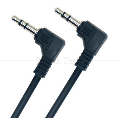 90 gradi angolo destro maschio a maschio 3 poli TRS 3,5 mm cavo di estensione jack audio