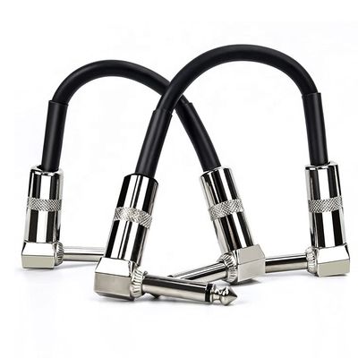 Cavo per strumenti stereo con cavo per chitarra a pedale intrecciato elettrico Jack 1/4 TS