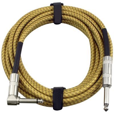 3M 10FT Durabile intrecciato angolo destro Retta 1/4 TS Jack Strumento elettrico Guitar Patch Cable