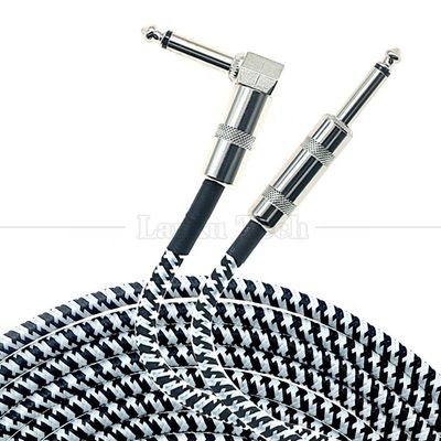 3M Metallo intrecciato ad angolo retto 6.35mm 1/4 TS Jack Audio Strumento di effetto chitarra elettrica Bass Amp Patch Lead Cable