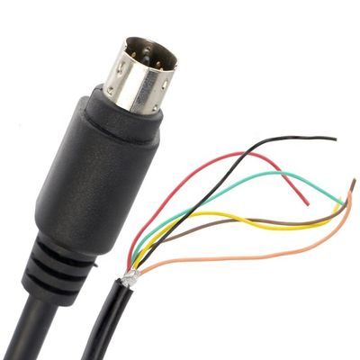 Personalizzazione 6 7 8 PIN MINI DIN a Pigtail Open Tinned Wire Cable