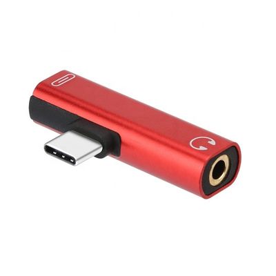 2 in 1 USB Tipo C a 3,5 mm Jack PD Cargamento Adapter audio per cuffie