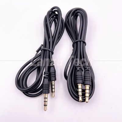 Stock Maschio a maschio 3,5 mm 4 poli Jack stereo Microfono Cavo di estensione audio per auricolari Computer altoparlante