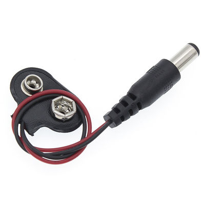 9V connessione di batteria Snap Clip a corrente continua maschile 5.5x2.1mm cavo di alimentazione Jack a canna per portabatterie