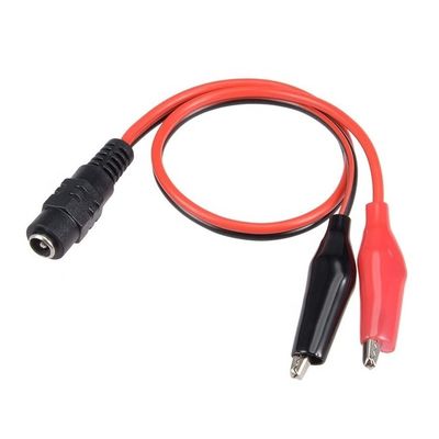 5.5x2.1mm DC Femmina a doppia clip alligatore Cable adattatore di prova di potenza