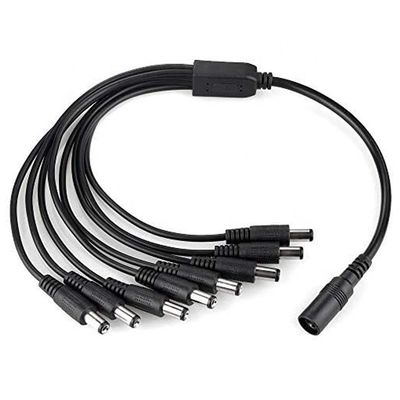 1 a 8 vie 1 da donna a 8 maschi 5.5x2.1 mm DC Power Supply Splitter Cable per telecamere CCTV LED Strip