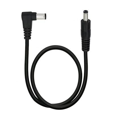 90 gradi angolo destro maschio a maschio retto 5.5x2.1mm Jack a canna Cable di estensione di alimentazione DC