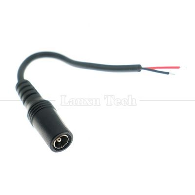 Cable di filo a canna femminile a corrente continua personalizzato 5.5x2.1mm connettore per aprire il cavo di filo pigtail in scatola per luce a led