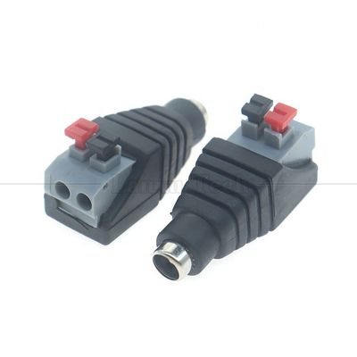 Pulsante di stampa senza saldatura DC 5.5 * 2.1 mm maschio femmina Jack a 2p connettore del cavo per telecamera a LED