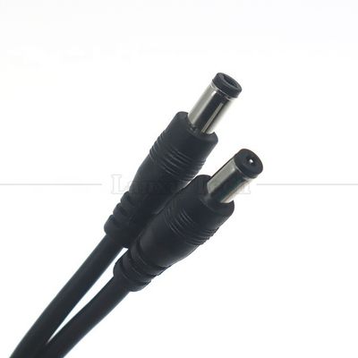 Custom 16AWG 18 20 22 24 26 28 AWG Maschio a Maschio 5.5x2.1mm 5.5x2.5mm 3.5x1.35mm 12V DC Plug Power Supply Extension Cable per CCTV