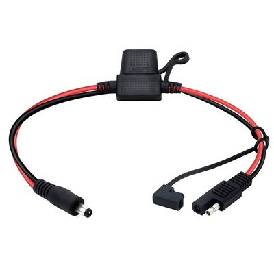 10A Fuse DC Jack 5.5x2.1mm a SAE Plug Power Extension Cable per caricabatterie a pannelli solari per moto
