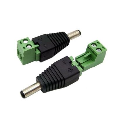 Inserto senza saldatura maschio femmina 2.1 x 5.5 mm DC Jack connettore di alimentazione terminale di presa adattatore per LED Strip CCTV Camera