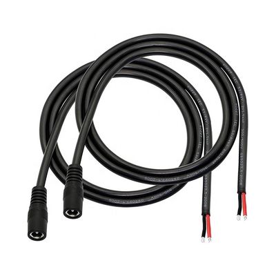 Maschio Femminile Jack a canna a corrente continua 2.1x5.5mm connettore di presa per aprire cavo di caricabatterie a filo nudo