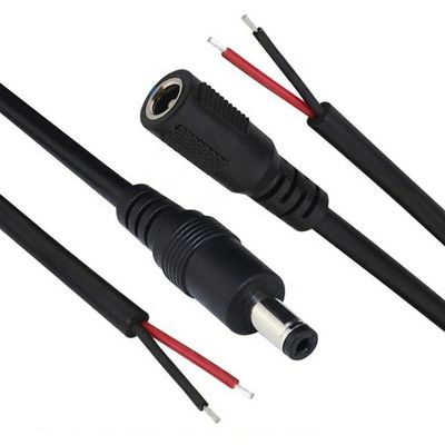 12V DC Barrel Jack 5.5x2.1mm 5.5x2.5mm 3.5x1.35mm Maschio Femmina Socket per aprire Pigtail Cable di alimentazione DC