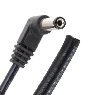 90 gradi angolo destro DC Jack barile 2.1x5.5mm maschio femmina a fine libera pigtail aperto cavo di alimentazione DC