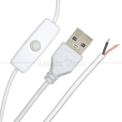 Fai da te 1m Controller di accensione e spegnimento cavo di commutazione USB a filo aperto per lampada a striscia a luce led