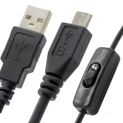 Cable di estensione da Micro B a USB A con interruttore per lampada a LED