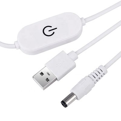 5V 2A USB TO dc 5,5*2,1mm interruttore regolabile a cavo remoto a LED a striscia scura per la luce della lampada