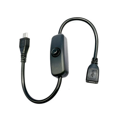 USB Micro B estensione maschio a femmina on off pulsante 501 cavo di interruttore