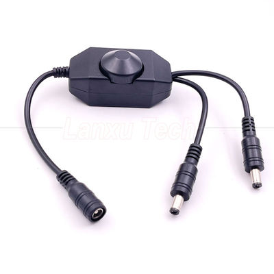 12v 1 Femmina a Splitter 2 Maschio Potenza CC a spegnimento Rotation Switch Controller Dimmer a LED per lampada
