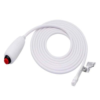 Custom RJ11 6Pin 4Core Single Button Hand Grip Cable di chiamata infermiera con clip per la stazione infermiera