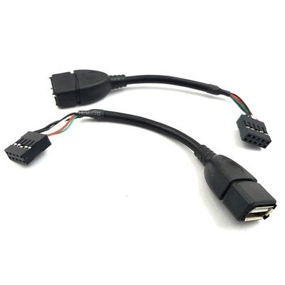 USB Tipo A Femminile a 9 pin Dupont Femminile Header Motherboard Adapter Cable