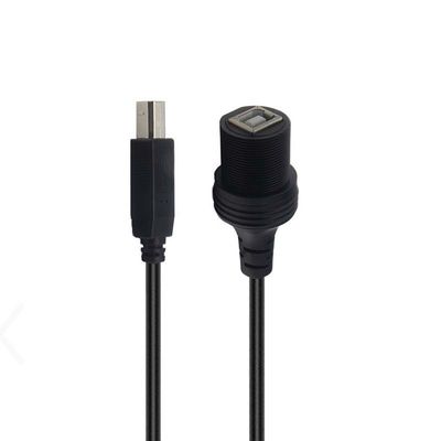 USB B 2.0/3.0 Cavo di estensione impermeabile maschio-femmina con pannello di montaggio a scarico per stampante auto camion barca computer moto