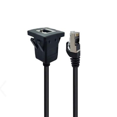 Cavo di estensione impermeabile RJ45 con pannello di montaggio a scarico per auto camion barca computer motociclo