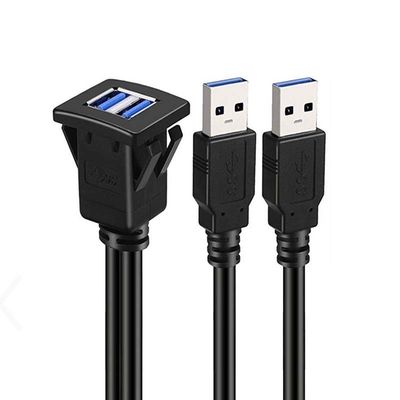 Cable di estensione impermeabile da maschio a femmina con pannello di montaggio a scarico per auto camion barca computer moto