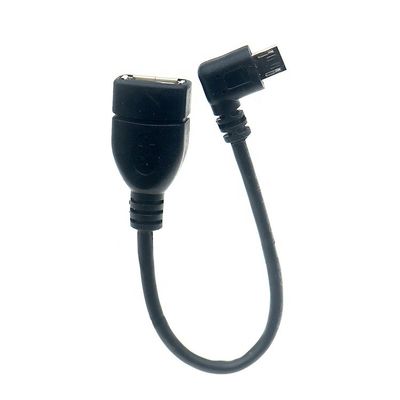 Portatile corto angolo destro di 90 gradi Micro V8 a USB presa femminile cablo adattatore OTG per telefono portatile
