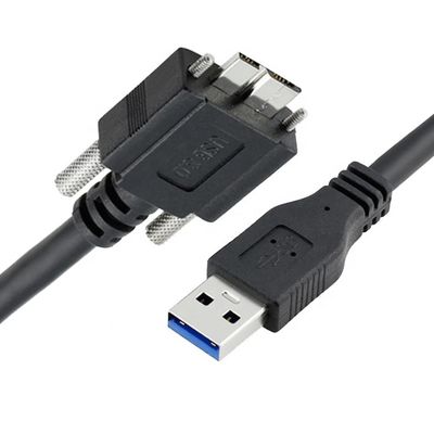 Superspeed Data 5Gbps pannello di blocco a vite montato Micro B 3.0 a USB 3.0 A cavo di estensione