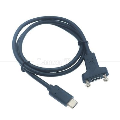 Personalizzazione USB3.1 Gen2 Stangolo di blocco a vite USB Tipo C 3.1 Cavo di estensione montato sul pannello