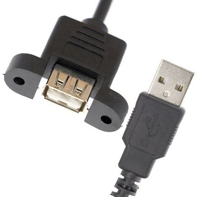 Personalizzazione1M 2M Stud Maschio a femmina pannello di montaggio USB 2.0 tipo A cavo di estensione con blocco a vite Stud