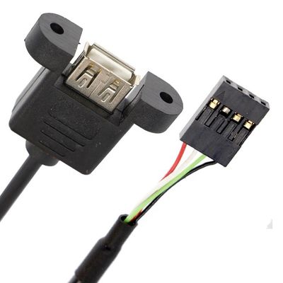 Capo di chiusura a vite di alta qualità 1M 2M USB montato su pannello femminile a cavo a filo Dupont