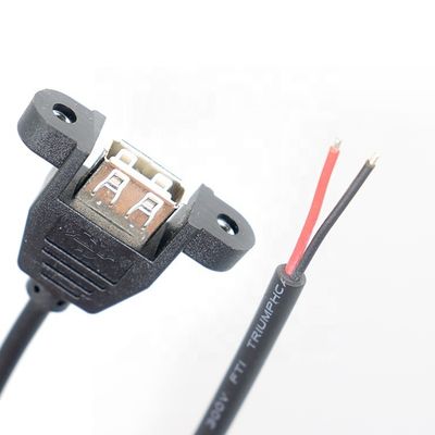 Cable per il montaggio del pannello personalizzato USB tipo A femminile per aprire i fili a punta nuda