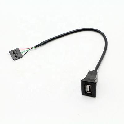 1M 2M 3M Snap in USB Socket Panel Mount Cable con 6 fili Terminal Dupont