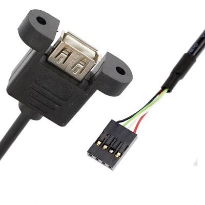 Capo di bloccaggio a vite personalizzato 1M 2M femminile USB A montato su pannello per il cavo del connettore Dupont