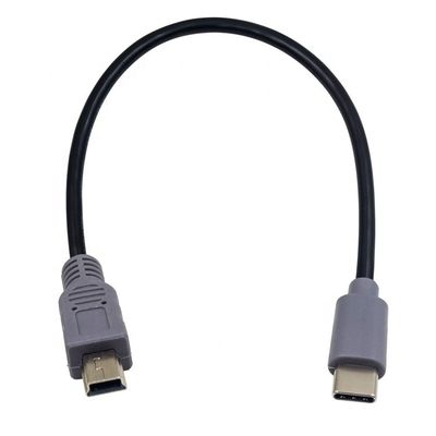 Carica dati da USB tipo C a Mini 5 pin USB OTG Adapter Cable per videocamera telefono