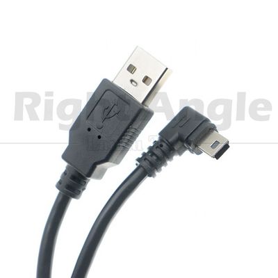 Personalizzato 1m 2m 3m 90 gradi verso l'alto verso il basso angolo sinistro destro carica dati USB da maschio a mini 5 pin cavo di estensione USB per fotocamera