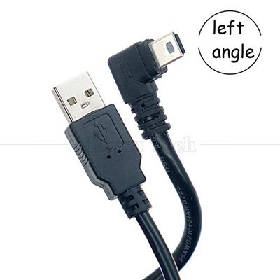 Personalizzazione 90° angolo sinistro USB A Maschio a MINI 5P Cavo USB per PS3 Controller Camera