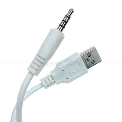Carica dati personalizzata USB da maschio a ausilio 4 poli 3.5mm Audio Jack Adapter Cable per cuffie per altoparlanti