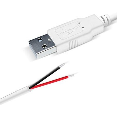 Custom 1m 2m 3m Bianco USB A Maschio a fine aperta Filtro in scatola Cavo di estensione Breakout