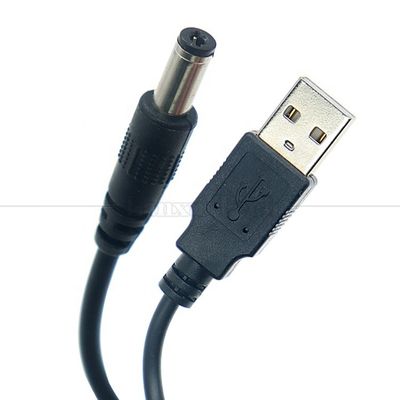 1M 2A 5V USB a corrente continua 5.5x2.1mm Cavo di carica del caricabatterie Jack a canna per lampadina a led altoparlante ventilatore Tablet Camera Router TV Box