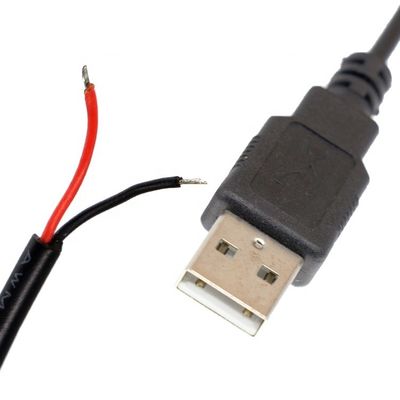 OEM USB 2.0 Un maschio per aprire Stripped Tinned Soldering Bare 2 Wire End Pigtail Cable di ricarica
