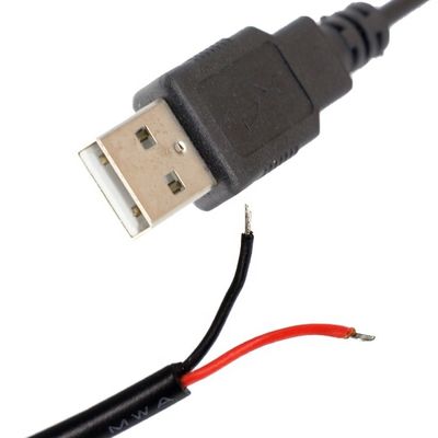 OEM USB 2.0 Un maschio per aprire Striped Soldering Tined Bare 2 Wire End Pigtail Power Charging Cable
