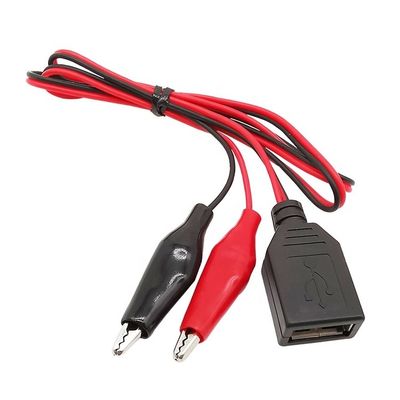 Clampe di coccodrillo Clip di alligatore a USB Un cavo di adattatore di filo di prova femminile