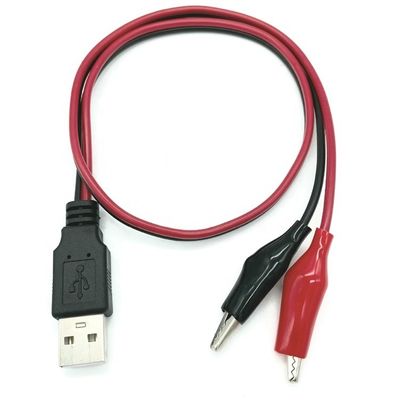 Clampe Crocodile Clip Alligator a USB Un filo di prova maschio Cable adattatore per il circuito di prova