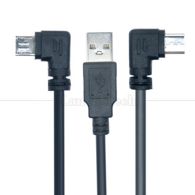 90 gradi angolo retto Micro B maschio a USB tipo A maschio estensione del cavo di carica dati per tablet